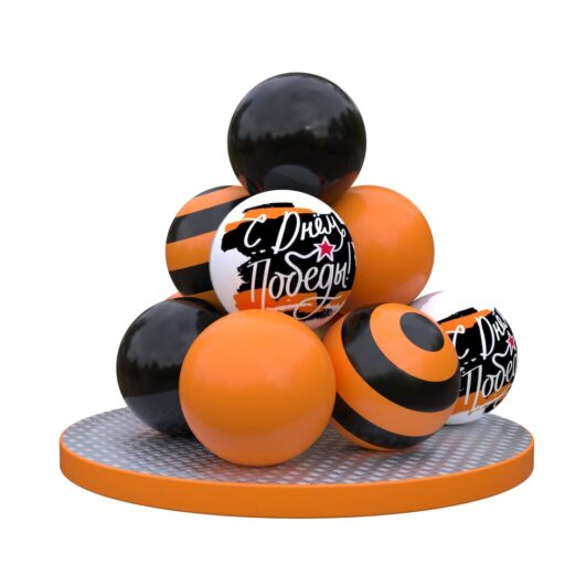 Арт объект шары 9 мая