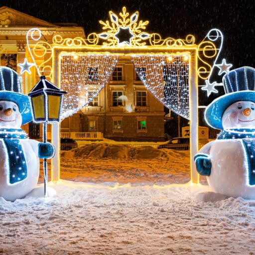 Снеговик "Артек" с панно