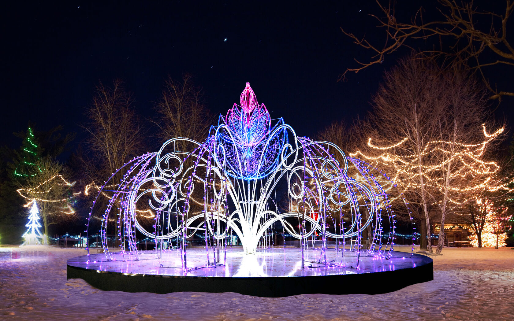 Фонтан светодиодный