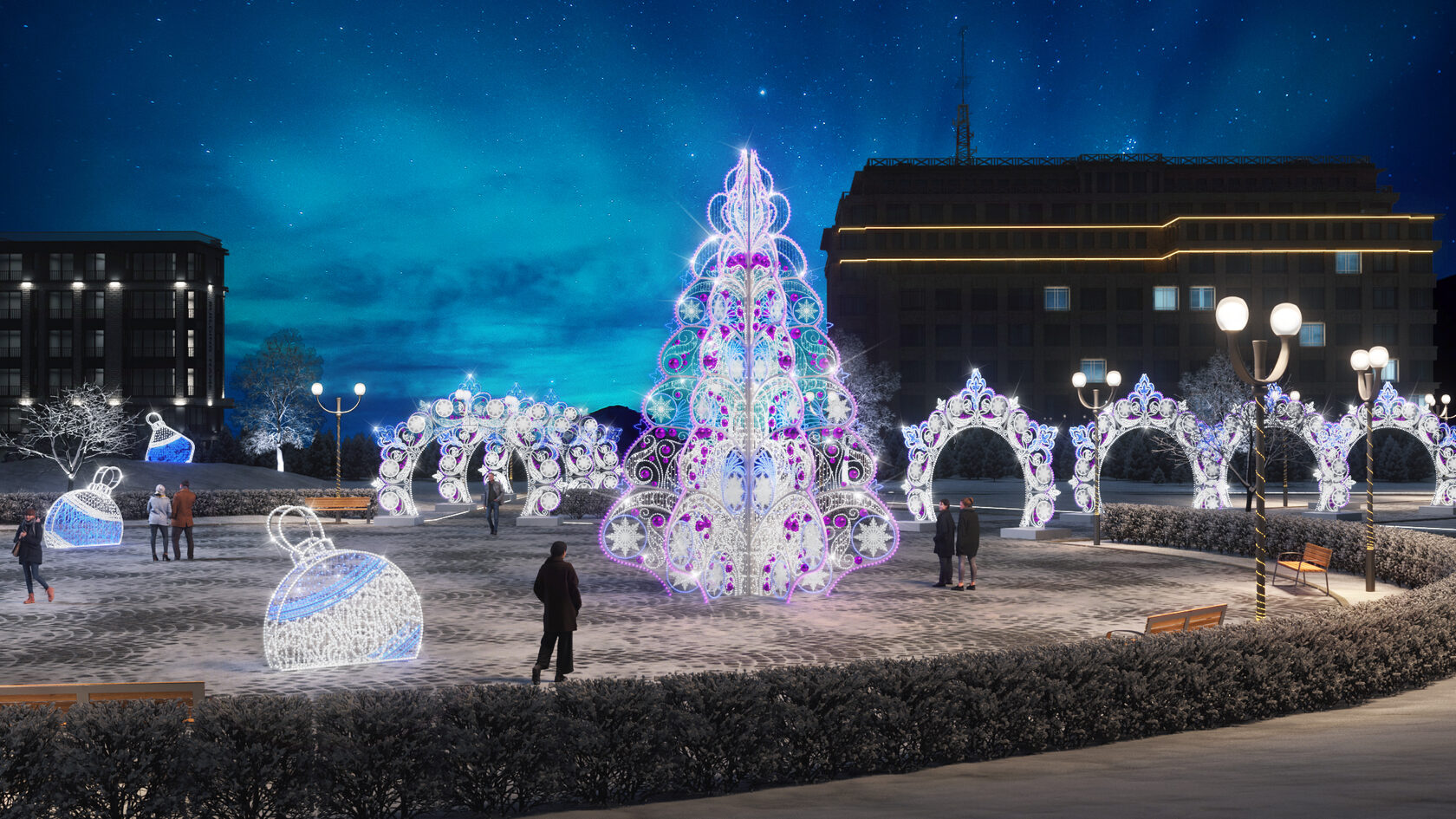 Ель светодиодная