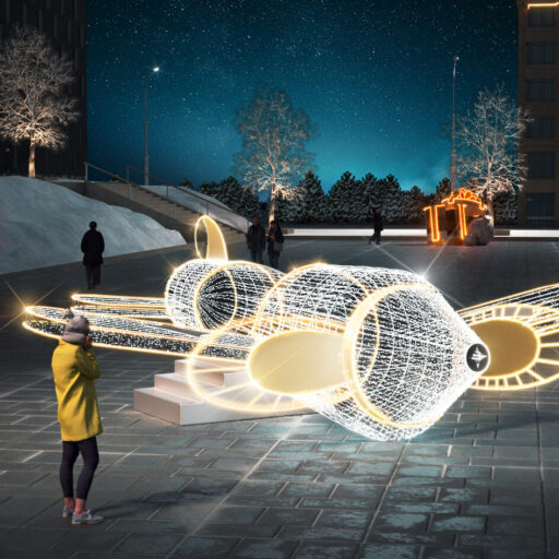 Самолет светодиодный