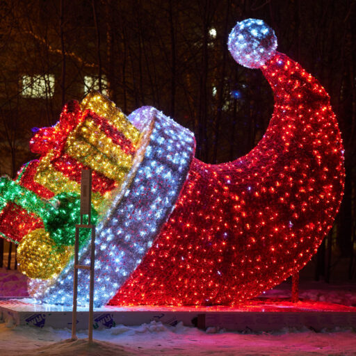 Фото-зона "Новогодний колпак" светодиодный