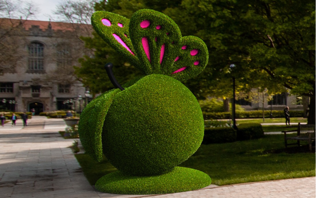 Бабочка на яблоке — изображение 2