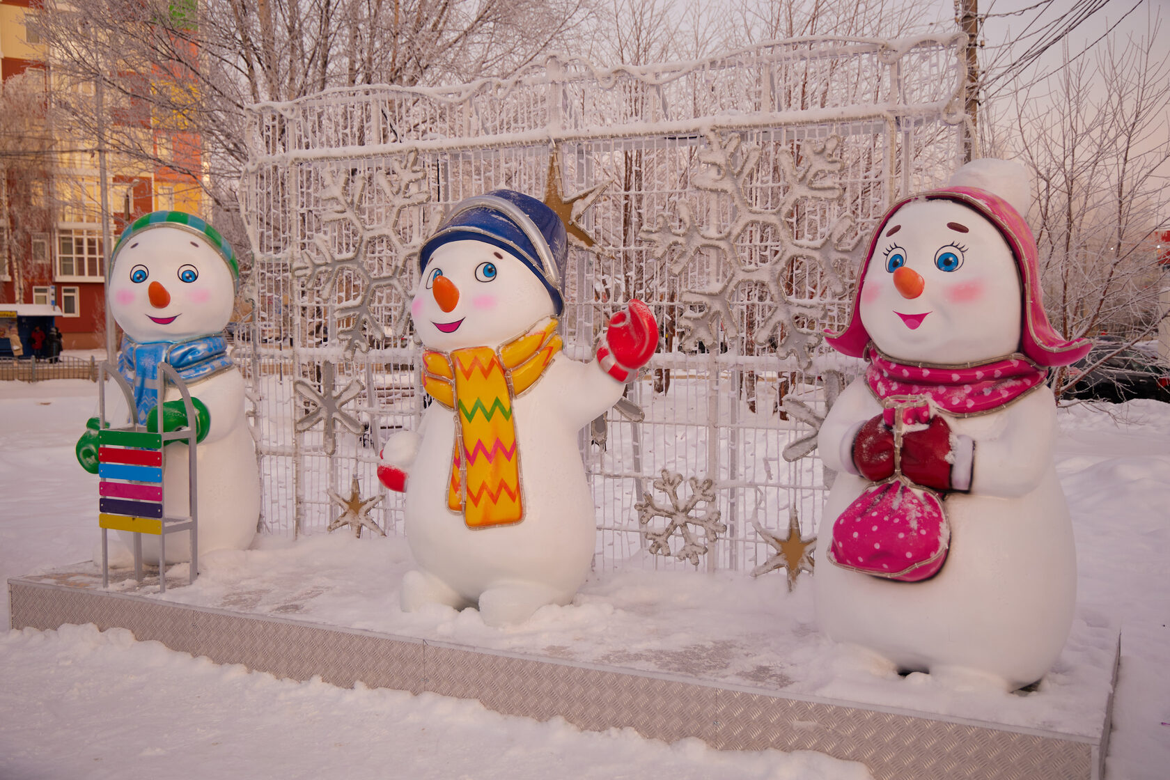 Композиция снеговички — изображение 5